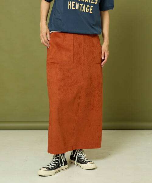 Freada（フリーダ）の「Freada/フリーダ スエーディ スカート（スカート・レディース・オレンジ/ダークブラウン・ONE SIZE）」の15枚目の写真