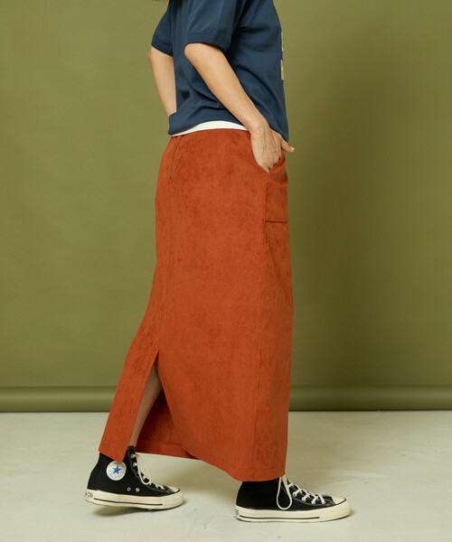 Freada（フリーダ）の「Freada/フリーダ スエーディ スカート（スカート・レディース・オレンジ/ダークブラウン・ONE SIZE）」の9枚目の写真