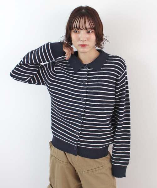 セール】襟付きボーダーニット（ニット/セーター）｜ABYS