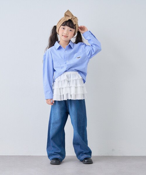 PENNEYS（ぺニーズ）の「【KIDS】【FOX×TYPY】チェックオーバーシャツ（シャツ/ブラウス・キッズ・サックスブルー/オフホワイト/ブラック・110/130/150）」の10枚目の写真