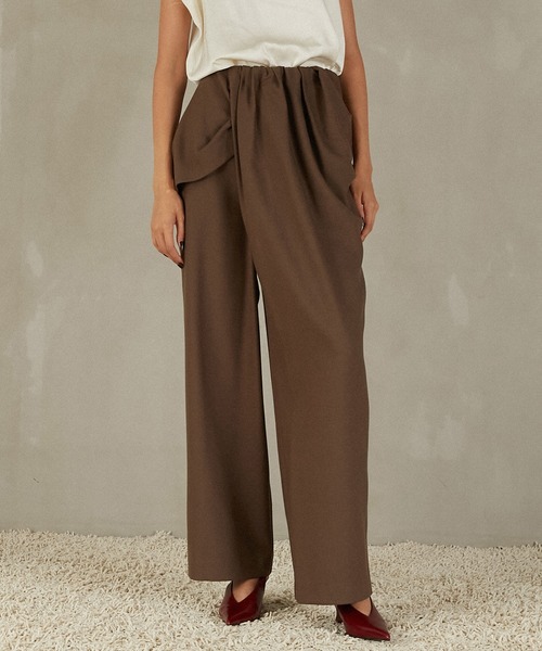 PRANK PROJECT（プランクプロジェクト）の「ウエストドレープパンツ / Waist Drape Pants（その他パンツ・レディース・ブラウン/グレー/ブラック・36/38）」の3枚目の写真