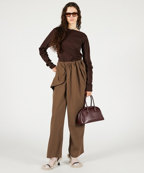 PRANK PROJECT（プランクプロジェクト）の「ウエストドレープパンツ / Waist Drape Pants（その他パンツ・レディース・ブラウン/グレー/ブラック・36/38）」の6枚目の写真