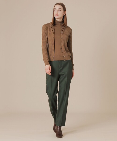 MACKINTOSH LONDON（マッキントッシュ ロンドン）の「クリアニットレーシーカーディガン（カーディガン/ボレロ・レディース・オレンジ/グリーン/ブラウン/ブラック・38/40）」の6枚目の写真