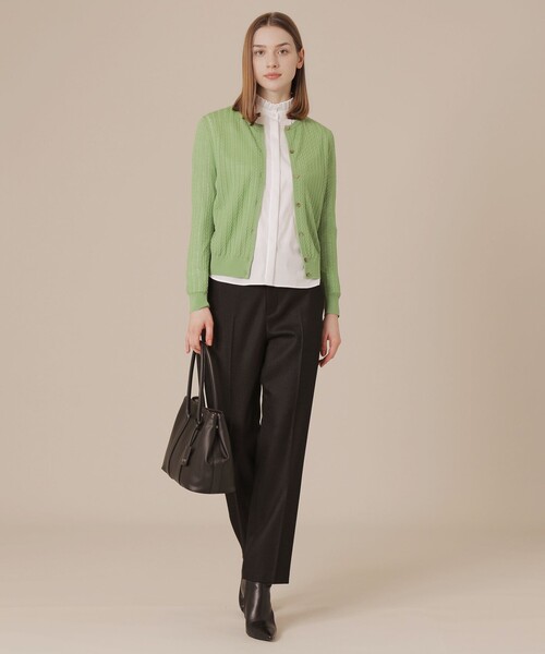 MACKINTOSH LONDON（マッキントッシュ ロンドン）の「クリアニットレーシーカーディガン（カーディガン/ボレロ・レディース・オレンジ/グリーン/ブラウン/ブラック・38/40）」の7枚目の写真