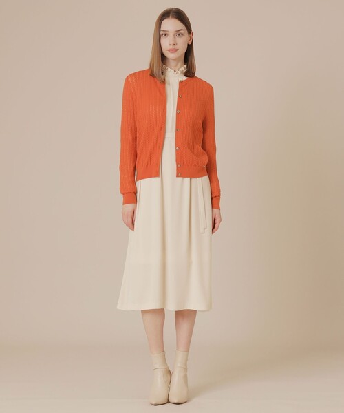 MACKINTOSH LONDON（マッキントッシュ ロンドン）の「クリアニットレーシーカーディガン（カーディガン/ボレロ・レディース・オレンジ/グリーン/ブラウン/ブラック・38/40）」の9枚目の写真