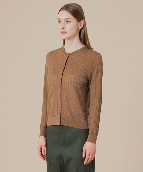 MACKINTOSH LONDON（マッキントッシュ ロンドン）の「クリアニットレーシーカーディガン（カーディガン/ボレロ・レディース・オレンジ/グリーン/ブラウン/ブラック・38/40）」の11枚目の写真