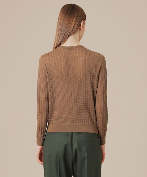 MACKINTOSH LONDON（マッキントッシュ ロンドン）の「クリアニットレーシーカーディガン（カーディガン/ボレロ・レディース・オレンジ/グリーン/ブラウン/ブラック・38/40）」の12枚目の写真