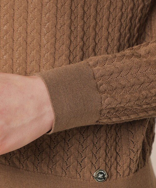 MACKINTOSH LONDON（マッキントッシュ ロンドン）の「クリアニットレーシーカーディガン（カーディガン/ボレロ・レディース・オレンジ/グリーン/ブラウン/ブラック・38/40）」の13枚目の写真