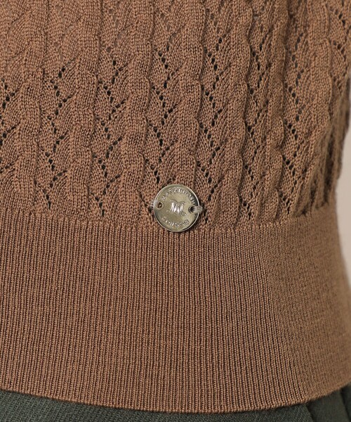 MACKINTOSH LONDON（マッキントッシュ ロンドン）の「クリアニットレーシーカーディガン（カーディガン/ボレロ・レディース・オレンジ/グリーン/ブラウン/ブラック・38/40）」の14枚目の写真