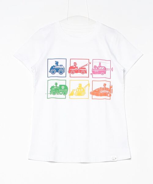 Vehicles(ビークルズ)の「パウパトロール 子供服 グラフィック半袖Tシャツオールビークルズホワイト オールビークルズ(Tシャツ/カットソー・レディース・ホワイト・womens free/MEDIUM/LARGE)」の4枚目の写真