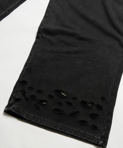 NINE PATH(ナインパス)の「DAMAGE SWEAT PANTS(スウェットパンツ・メンズ・ブラック/グレー・M/L)」の6枚目の写真