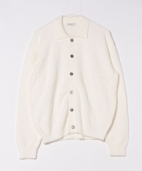 Chikashitsu +（チカシツプラス）の「【Chikashitsu +】hairy button cardigan / 【チカシツプラス】ヘアリーボタンカーディガン <着用動画あり>（カーディガン/ボレロ・メンズ・ブラック/アイボリー/ネイビー/ベージュ/カーキ・ONE SIZE）」の14枚目の写真