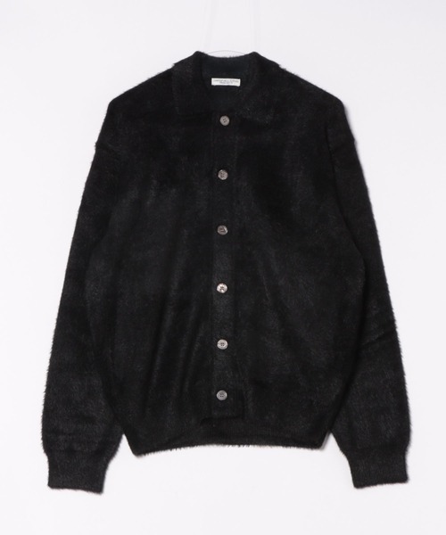 Chikashitsu +（チカシツプラス）の「【Chikashitsu +】hairy button cardigan / 【チカシツプラス】ヘアリーボタンカーディガン <着用動画あり>（カーディガン/ボレロ・メンズ・ブラック/アイボリー/ネイビー/ベージュ/カーキ・ONE SIZE）」の15枚目の写真