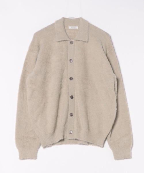 Chikashitsu +（チカシツプラス）の「【Chikashitsu +】hairy button cardigan / 【チカシツプラス】ヘアリーボタンカーディガン <着用動画あり>（カーディガン/ボレロ・メンズ・ブラック/アイボリー/ネイビー/ベージュ/カーキ・ONE SIZE）」の16枚目の写真