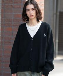 WEGO/ワンポイントニットカーディガン