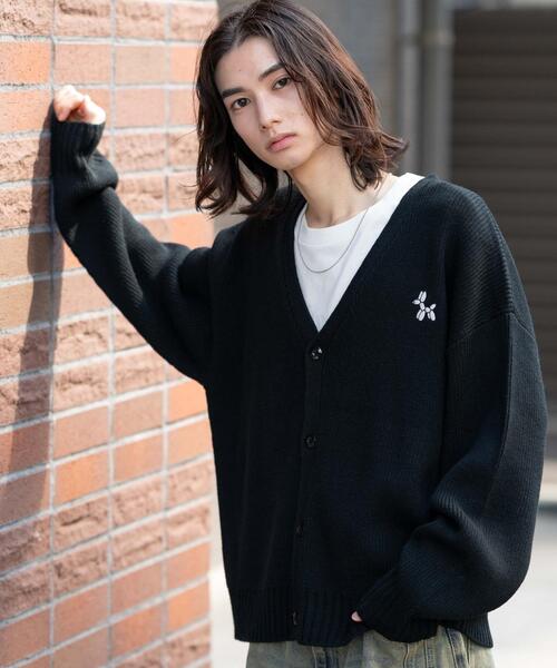 セール】WEGO/ワンポイントニットカーディガン（カーディガン/ボレロ