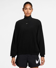 NIKE（ナイキ）の「ナイキ スポーツウェア フェニックス プラッシュ ウィメンズ コージー フリース オーバーサイズド モックネック トップ / Nike Sportswear Phoenix Plush Women's Cozy Fleece Oversized Mock-Neck Top HV2742-010 Black（スウェット）」