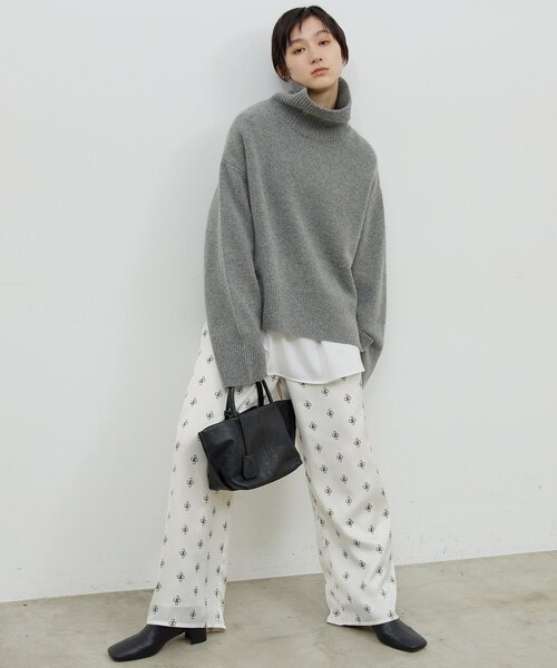 GALLARDAGALANTE（ガリャルダガランテ）の「【手洗い可】ウールタートルプルオーバー（ニット/セーター・レディース・グレー/サックスブルー/ベージュ・FREE）」の14枚目の写真