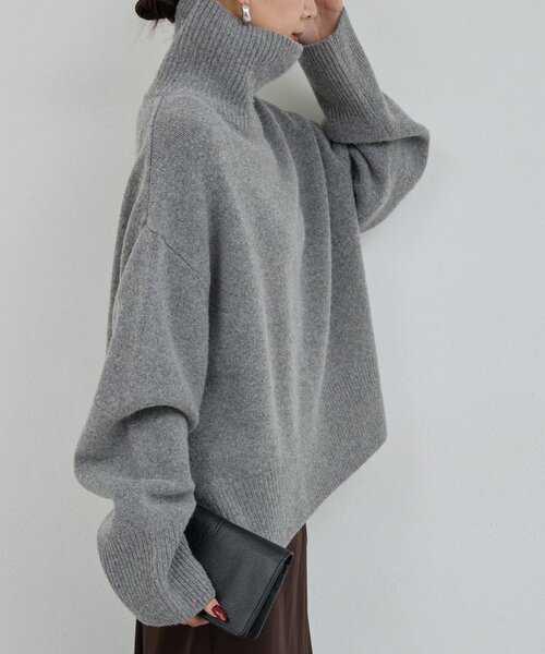 GALLARDAGALANTE（ガリャルダガランテ）の「【手洗い可】ウールタートルプルオーバー（ニット/セーター・レディース・グレー/サックスブルー/ベージュ・FREE）」の20枚目の写真