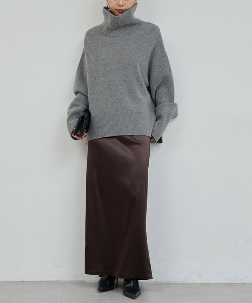 GALLARDAGALANTE（ガリャルダガランテ）の「【手洗い可】ウールタートルプルオーバー（ニット/セーター・レディース・グレー/サックスブルー/ベージュ・FREE）」の22枚目の写真