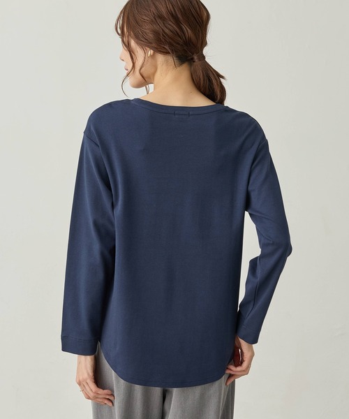 Petit Honfleur（プチオンフルール）の「パリプリントロンT【イワイリナコラボ・綿100%】（Tシャツ/カットソー・レディース・グレー/ネイビー・M/L）」の16枚目の写真