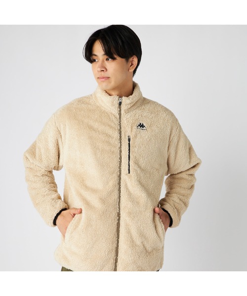 セール】Kappa カッパ 軽量 防風 胸元ファスナーポケット付き シャギー