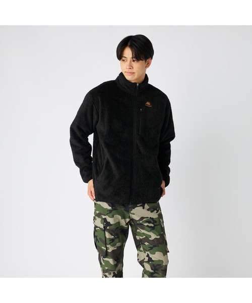 Kappa（カッパ）の「Kappa カッパ 軽量 防風 胸元ファスナーポケット付き シャギー トラックジャケット（ジャージ・メンズ・ブラック/ホワイト/ベージュ・M/L/LL）」の17枚目の写真