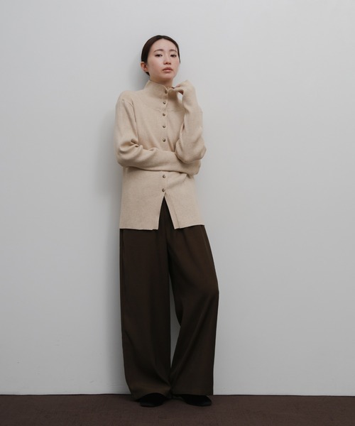 select MOCA Et(セレクトモカエト)の「【Et】Button Design High-Neck Rib Knit Cardigan(カーディガン/ボレロ・レディース・ネイビー/ライトベージュ/ブラック・FREE)」の16枚目の写真