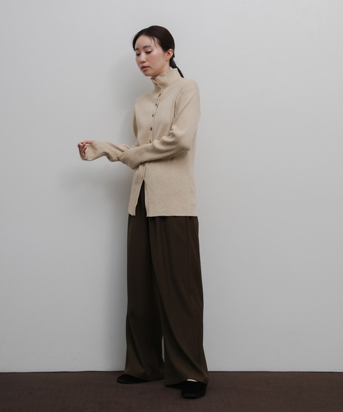 select MOCA Et(セレクトモカエト)の「【Et】Button Design High-Neck Rib Knit Cardigan(カーディガン/ボレロ・レディース・ネイビー/ライトベージュ/ブラック・FREE)」の14枚目の写真