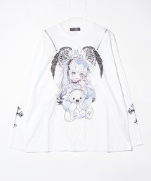 『TRAVAS TOKYO/トラバス トーキョー』てぃらコラボイラストプリントL/S Tee 天使ver./悪魔ver.