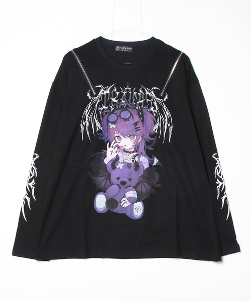 TRAVAS TOKYO/トラバス トーキョー』てぃらコラボイラストプリントL/S