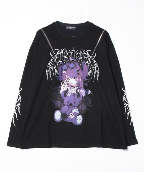 TRAVAS TOKYO/トラバス トーキョー』てぃらコラボイラストプリントL/S