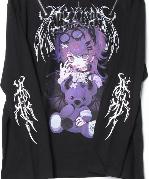 TRAVAS TOKYO/トラバス トーキョー』てぃらコラボイラストプリントL/S