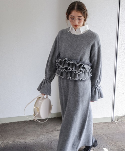 Bab(バブ)の「【選べるサイズ展開】ビスチェセットニットワンピース(ワンピース・レディース・チャコールグレー/ベージュ/モカ・S/M/L)」の19枚目の写真