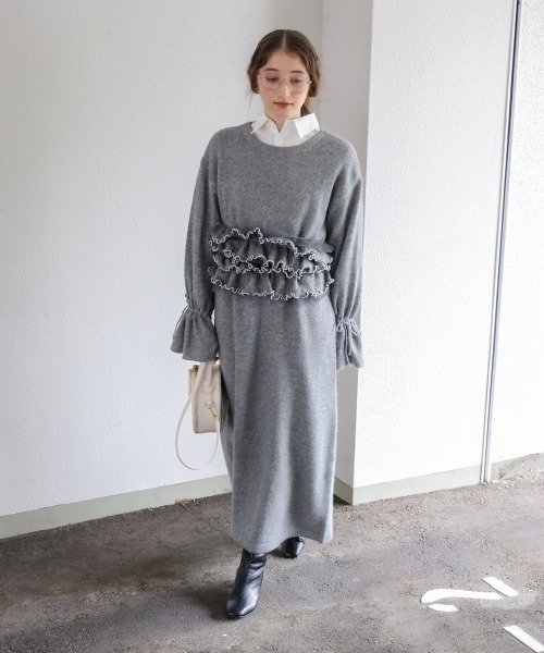 Bab(バブ)の「【選べるサイズ展開】ビスチェセットニットワンピース(ワンピース・レディース・チャコールグレー/ベージュ/モカ・S/M/L)」の20枚目の写真