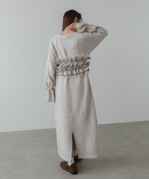 Bab(バブ)の「【選べるサイズ展開】ビスチェセットニットワンピース(ワンピース・レディース・チャコールグレー/ベージュ/モカ・S/M/L)」の8枚目の写真