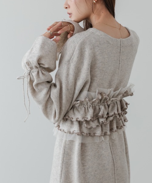 Bab(バブ)の「【選べるサイズ展開】ビスチェセットニットワンピース(ワンピース・レディース・チャコールグレー/ベージュ/モカ・S/M/L)」の9枚目の写真