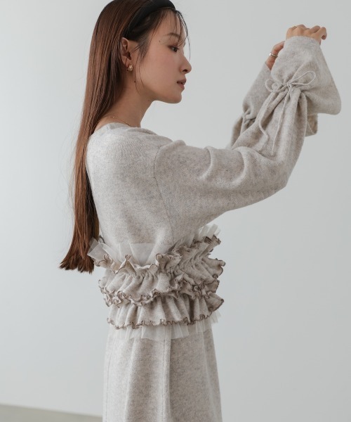 Bab(バブ)の「【選べるサイズ展開】ビスチェセットニットワンピース(ワンピース・レディース・チャコールグレー/ベージュ/モカ・S/M/L)」の10枚目の写真