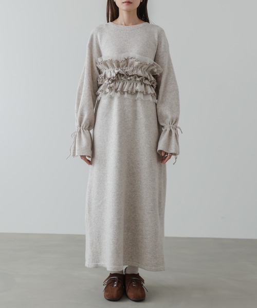 Bab(バブ)の「【選べるサイズ展開】ビスチェセットニットワンピース(ワンピース・レディース・チャコールグレー/ベージュ/モカ・S/M/L)」の11枚目の写真