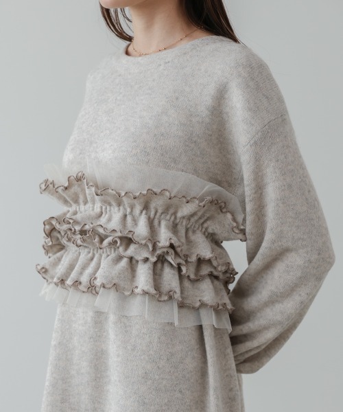 Bab(バブ)の「【選べるサイズ展開】ビスチェセットニットワンピース(ワンピース・レディース・チャコールグレー/ベージュ/モカ・S/M/L)」の12枚目の写真