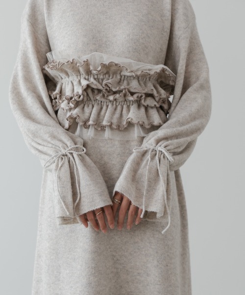 Bab(バブ)の「【選べるサイズ展開】ビスチェセットニットワンピース(ワンピース・レディース・チャコールグレー/ベージュ/モカ・S/M/L)」の13枚目の写真