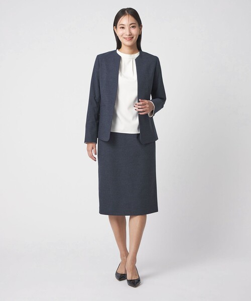A DAY IN THE LIFE UNITED ARROWS(アデイインザライフユナイテッドアローズ)の「ドビー タイトスカート ‐ウォッシャブル・セットアップ対応‐<A DAY IN THE LIFE>(スカート・レディース・ネイビー/ダークグレー・38/40/36)」の6枚目の写真