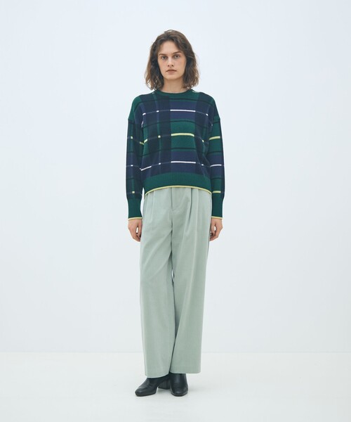 MACPHEE（マカフィー）の「コットンコーデュロイ タックストレートパンツ（その他パンツ・レディース・ネイビー/ライトグリーン/ホワイト・36/34/32）」の13枚目の写真