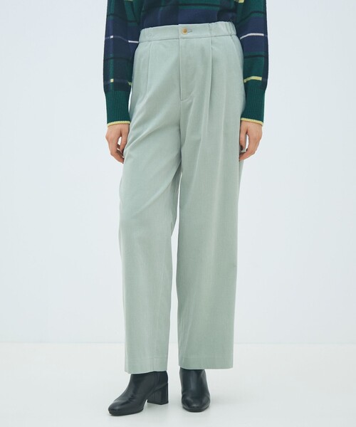 MACPHEE（マカフィー）の「コットンコーデュロイ タックストレートパンツ（その他パンツ・レディース・ネイビー/ライトグリーン/ホワイト・36/34/32）」の14枚目の写真