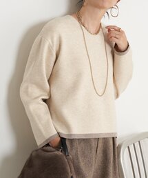 Jena espace merveilleux | ラメラインVニット(ニット/セーター)