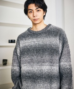 Bright Logo Sheer Knitwear/ブライトロゴシアーニット【MAISON