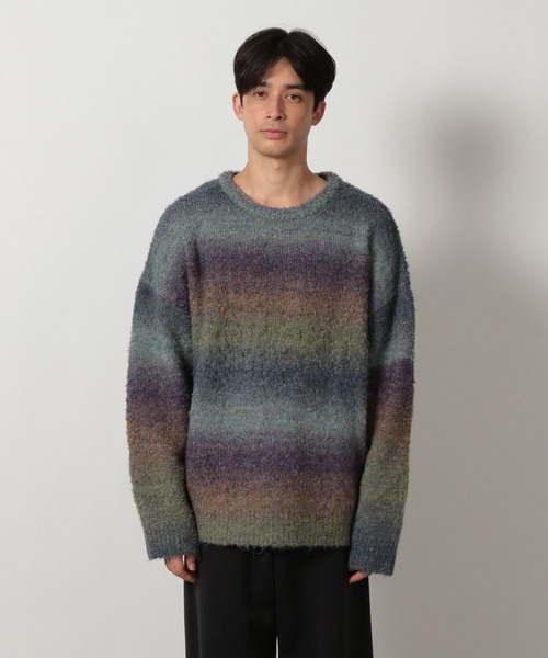 LAKOLE(ラコレ)の「スペースダイニットプルオーバー / 608735(ニット/セーター・メンズ・ブラック/ブルー/オレンジ・MEDIUM/LARGE)」の8枚目の写真