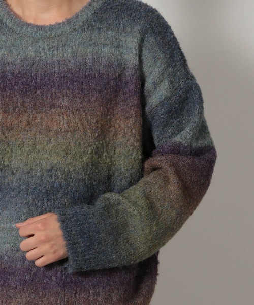 LAKOLE(ラコレ)の「スペースダイニットプルオーバー / 608735(ニット/セーター・メンズ・ブラック/ブルー/オレンジ・MEDIUM/LARGE)」の12枚目の写真