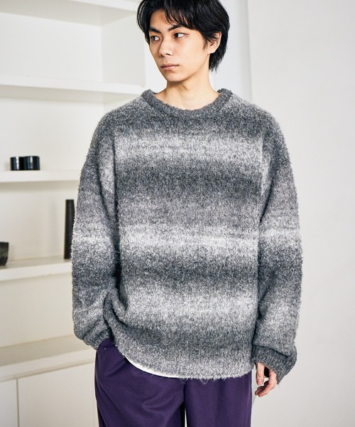 LAKOLE(ラコレ)の「スペースダイニットプルオーバー / 608735(ニット/セーター・メンズ・ブラック/ブルー/オレンジ・MEDIUM/LARGE)」の19枚目の写真