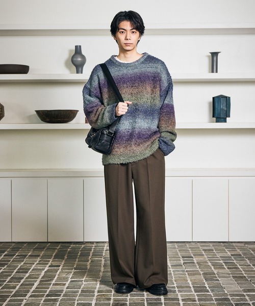 LAKOLE(ラコレ)の「スペースダイニットプルオーバー / 608735(ニット/セーター・メンズ・ブラック/ブルー/オレンジ・MEDIUM/LARGE)」の20枚目の写真